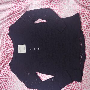 Nacy  Blue Abecrombie Kids Lace Top Size Small